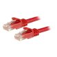 StarTech.com Câble réseau Cat6 Gigabit UTP sans crochet de 15m - Cordon Ethernet RJ45 anti-accroc - M/M - Rouge