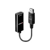 Lindy 41718 câble vidéo et adaptateur 0,15 m DisplayPort HDMI Noir