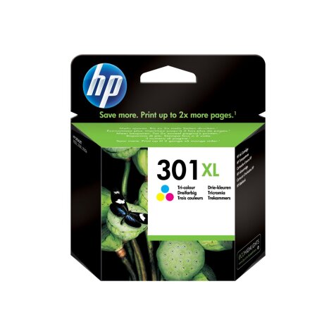 HP 301XL cartouche d'encre trois couleurs grande capacité authentique