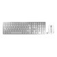 CHERRY DW 9100 SLIM clavier Souris incluse Universel RF sans fil + Bluetooth AZERTY Français Argent