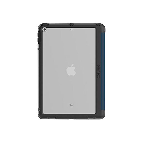 OtterBox Coque Symmetry Folio pour iPad 7th/8th/9th gen, Antichoc, anti-chute, étui folio de protection fin, testé selon les normes militaires, Bleu, livré sans emballage