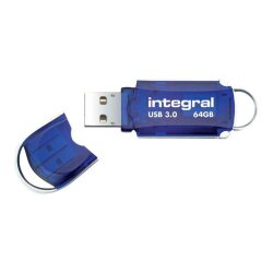 Integral INFD64GBCOU3.0 lecteur USB flash 64 Go USB Type-A 3.2 Gen 1 (3.1 Gen 1) Bleu, Argent
