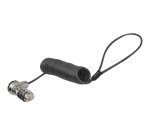 StarTech.com LTLOCK3DCOIL câble antivol Noir, Acier inoxydable 1,8 m