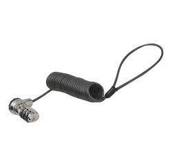 StarTech.com LTLOCK3DCOIL câble antivol Noir, Acier inoxydable 1,8 m