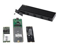 StarTech.com Boitier USB-C 10Gbps vers M.2 NVMe ou M.2 SATA SSD - Boitier Aluminium Externe Portable M.2 PCIe/SATA NGFF SSD - Câbles Hôte USB Type-C & USB-A - Compatible 2230/2242/2260/2280