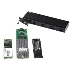 StarTech.com Boitier USB-C 10Gbps vers M.2 NVMe ou M.2 SATA SSD - Boitier Aluminium Externe Portable M.2 PCIe/SATA NGFF SSD - Câbles Hôte USB Type-C & USB-A - Compatible 2230/2242/2260/2280