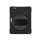 DLH COQUE RENFORCEE AVEC EMPLACEMENT STYLET, BANDOULIERE, POIGNEE ROTATIVE ET PIED SUPPORT POUR APPLE IPAD PRO 11" 1ere et 2eme generation (2018 / 2020)