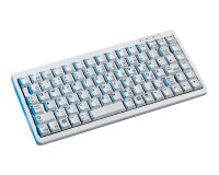 CHERRY G84-4100 COMPACT KEYBOARD Clavier filaire miniature, USB/PS2, gris clair, AZERTY - FR