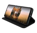 DLH Etui folio noir porte cartes avec rabat pour Samsung Galaxy A52 (SM-A525) et Galaxy A52 5g (SM-A526)