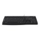 Logitech K120 Corded Keyboard clavier Bureau USB QWERTY US International Noir