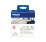 Brother DK-22113 ruban d'étiquette Noir sur transparent