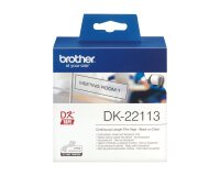 Brother DK-22113 ruban d'étiquette Noir sur transparent