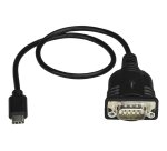StarTech.com Câble Adaptateur USB-C vers Série de 40 cm - Convertisseur USB Type C vers RS232 (DB9) - Câble Série USB-C pour PLCs/APIs, Scanners, Imprimantes - M/M - Windows/Mac/Linux