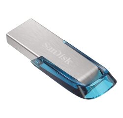 SanDisk Ultra Flair lecteur USB flash 64 Go USB Type-A 3.2 Gen 1 (3.1 Gen 1) Bleu, Argent