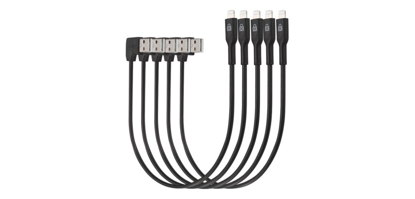 Kensington Câbles d'alimentation et de synchronisation pour tablettes, Lightning vers USB – Pack de 5