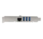 StarTech.com Carte PCI Express à 3 ports USB 3.0 (5Gbps) et 1 port Gigabit Ethernet avec UASP