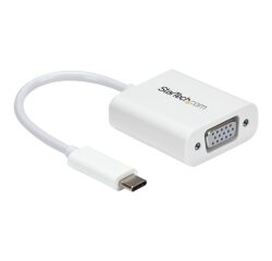 StarTech.com Adaptateur vidéo USB-C vers VGA - M/F - 1920x1200 / 1080p - Blanc