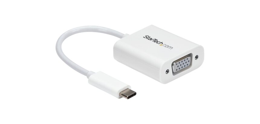 StarTech.com Adaptateur vidéo USB-C vers VGA - M/F - 1920x1200 / 1080p - Blanc