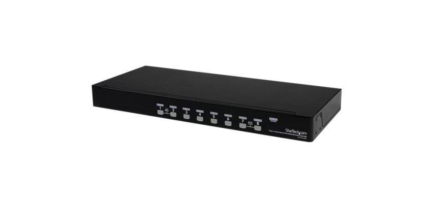 StarTech.com Switch KVM USB VGA à 8 ports avec OSD - Commutateur écran clavier souris à montage en rack 1U