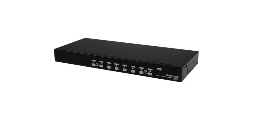 StarTech.com Switch KVM USB VGA à 8 ports avec OSD - Commutateur écran clavier souris à montage en rack 1U