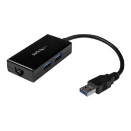 StarTech.com Adaptateur réseau USB 3.0 vers Gigabit Ethernet avec hub USB 3.0 à 2 ports