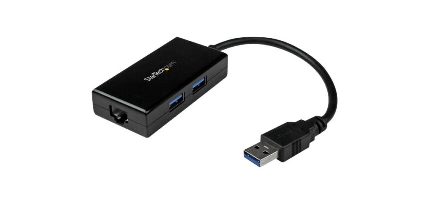 StarTech.com Adaptateur réseau USB 3.0 vers Gigabit Ethernet avec hub USB 3.0 à 2 ports