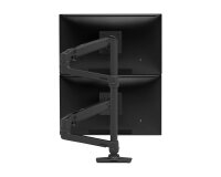 Ergotron LX Series LX Dual Stacking Arm, Tall Pole, Matte Black 101,6 cm (40") Bureau Noir
