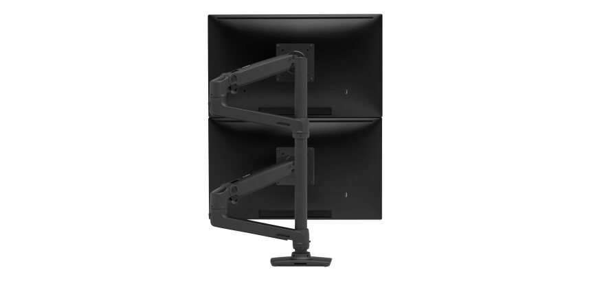 Ergotron LX Series LX Dual Stacking Arm, Tall Pole, Matte Black 101,6 cm (40") Bureau Noir