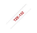 Brother TZE-132 ruban d'étiquette Rouge sur transparent