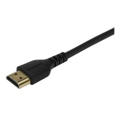 StarTech.com Câble HDMI Fin de 1m, Câble HDMI 2.0 Flexible Certifié Premium avec Ethernet, UHD 4K 60Hz HDR10, Conception Durable en Fibre d'Aramide avec Gaine en TPE