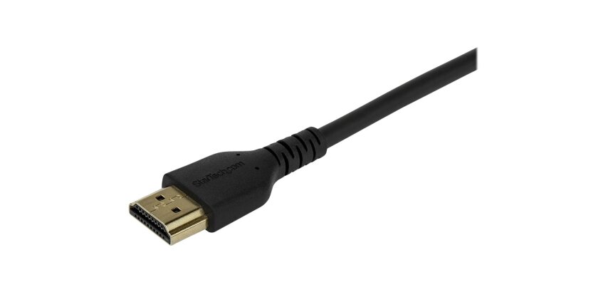 StarTech.com Câble HDMI Fin de 1m, Câble HDMI 2.0 Flexible Certifié Premium avec Ethernet, UHD 4K 60Hz HDR10, Conception Durable en Fibre d'Aramide avec Gaine en TPE