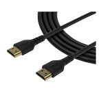 StarTech.com Câble HDMI Fin de 2m, Câble HDMI 2.0 Flexible Certifié Premium avec Ethernet, UHD 4K 60Hz HDR10, Conception Durable en Fibre d'Aramide avec Gaine en TPE