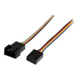 StarTech.com Câble d'extension d'alimentation pour ventilateur 4 broches 30 cm - M/F