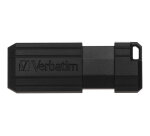 Verbatim Micro-clé USBPinStripe de 64 Go - noire