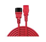 Lindy Rallonge secteur C14 vers C13, rouge, 2m