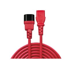 Lindy Rallonge secteur C14 vers C13, rouge, 2m