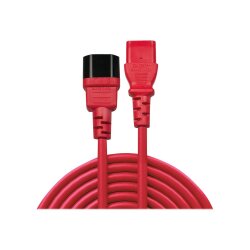 Lindy 30478 câble électrique Rouge 2 m Coupleur C14 Coupleur C13