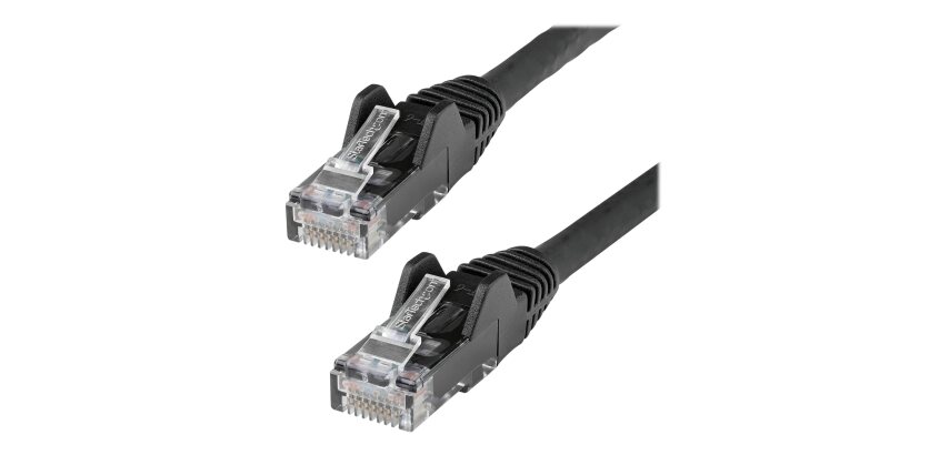 StarTech.com Câble Ethernet CAT6 5m - LSZH (Low Smoke Zero Halogen) - Cordon RJ45 UTP Anti-accrochage 10 GbE LAN - Câble Réseau Internet 250MHz 100W PoE - Noir - Snagless - 24AWG