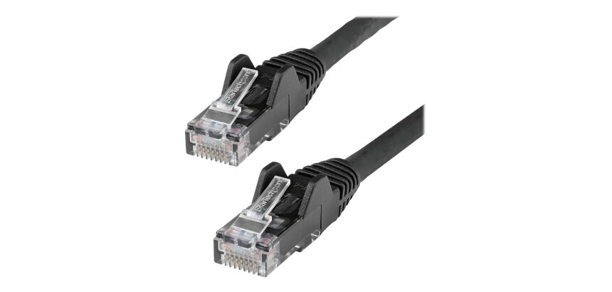 StarTech.com Câble Ethernet CAT6 5m - LSZH (Low Smoke Zero Halogen) - Cordon RJ45 UTP Anti-accrochage 10 GbE LAN - Câble Réseau Internet 250MHz 100W PoE - Noir - Snagless - 24AWG
