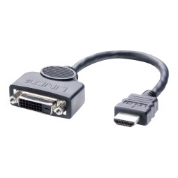 Lindy 41227 câble vidéo et adaptateur 0,2 m DVI-D HDMI Noir