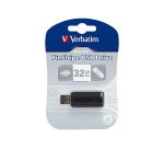 Verbatim Micro-clé USBPinStripe de 32 Go - noire