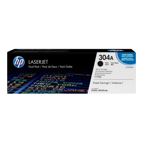 HP 304A pack de 2 toners LaserJet noir authentiques