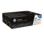 HP 125A pack de 3 toners LaserJet cyan/magenta/jaune authentiques
