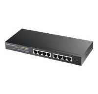 Zyxel GS1900-8HP v3 PoE Géré L2 Gigabit Ethernet (10/100/1000) Connexion Ethernet, supportant l'alimentation via ce port (PoE) Noir