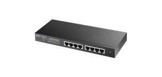 Zyxel GS1900-8HP v3 PoE Géré L2 Gigabit Ethernet (10/100/1000) Connexion Ethernet, supportant l'alimentation via ce port (PoE) Noir