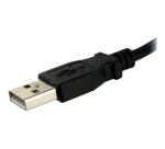 StarTech.com Rallonge de câble USB 2.0 à montage sur panneau / goulotte A vers A de 60cm - F/M - Noir