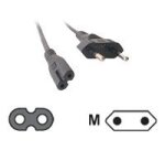 MCL Power Cord Portable Black 5.0m Noir 5 m Prise d'alimentation type C Coupleur C7