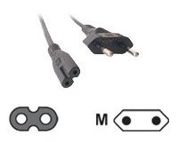 MCL Power Cord Portable Black 5.0m Noir 5 m Prise d'alimentation type C Coupleur C7