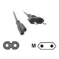 MCL Power Cord Portable Black 5.0m Noir 5 m Prise d'alimentation type C Coupleur C7