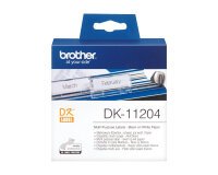 Brother DK-11204 - Rouleau d'étiquettes original – Noir sur blanc, 17 x 54 mm
